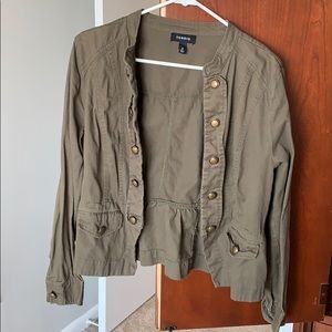 Torrid green military style jacket